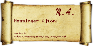 Messinger Ajtony névjegykártya