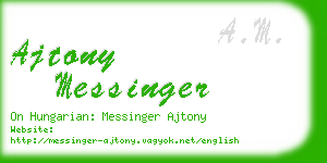 ajtony messinger business card